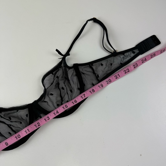 NEW Mapale Sheer Mesh Thong Bra Set Womens M / L Black NWOT - Picture 16 of 16